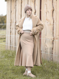 Knitted Midi – Midirock aus Merinowolle