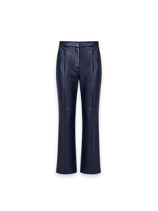 Sleek Lederhose mit geradem Bein