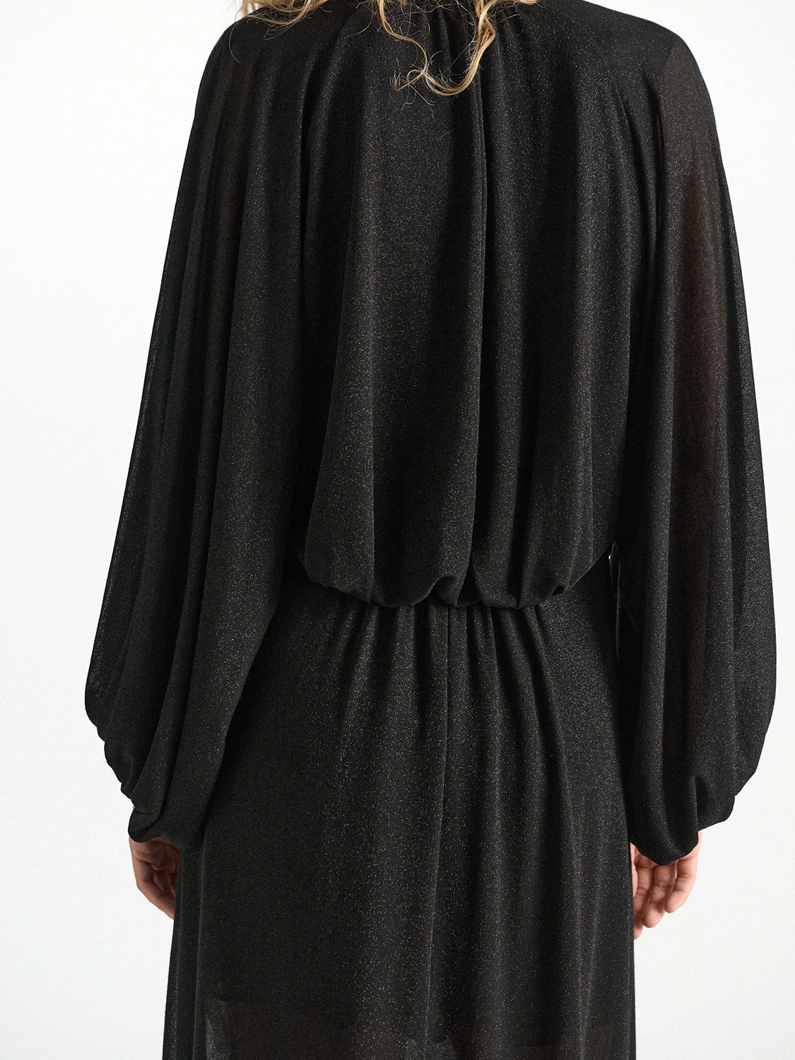 Soft Shimmer Maxikleid mit Schaldetail