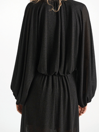Soft Shimmer Maxikleid mit Schaldetail