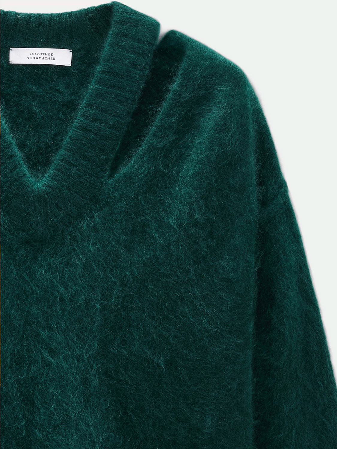 Fluffy Statements Pullover aus Merino und Kaschmir mit V-Ausschnitt