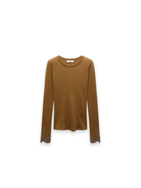 Pure Pullover – Elegante Spitzenbündchen