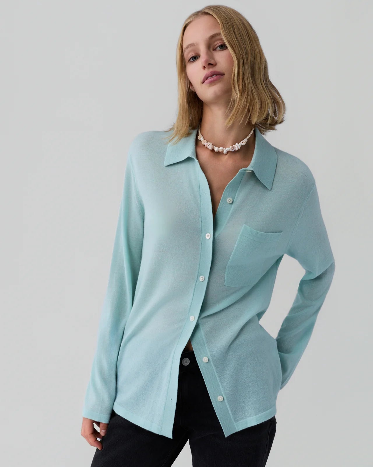 Showtime- Strickhemd aus Cashmere