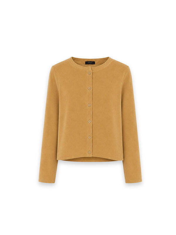 Jacke mit verdeckter Knopfleiste