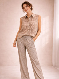 Sunrise Bluse – Ausdrucksstarker Print mit fließender Silhouette