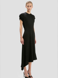 Twist Shoulder Dress Kleid – Kleid mit gedrehten Schulterdetails