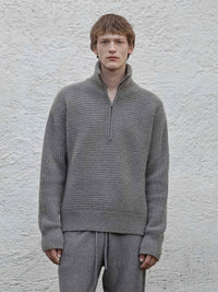 Half-Zip Pullover aus Cashmere