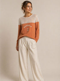 Mesh Shirt transparente Struktur und Print Detail