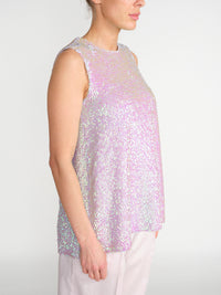 Ärmelloses Pailletten Top