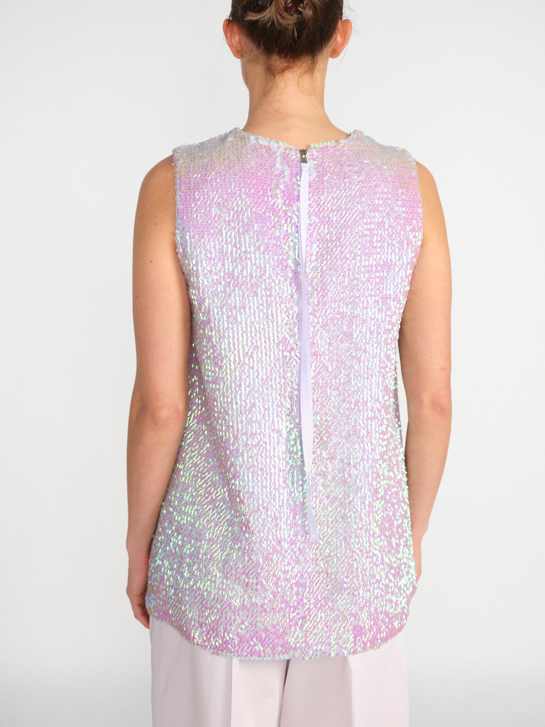 Ärmelloses Pailletten Top