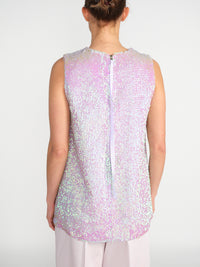Ärmelloses Pailletten Top