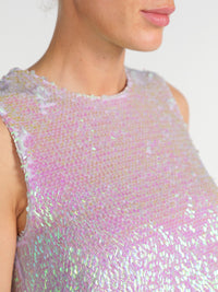 Ärmelloses Pailletten Top
