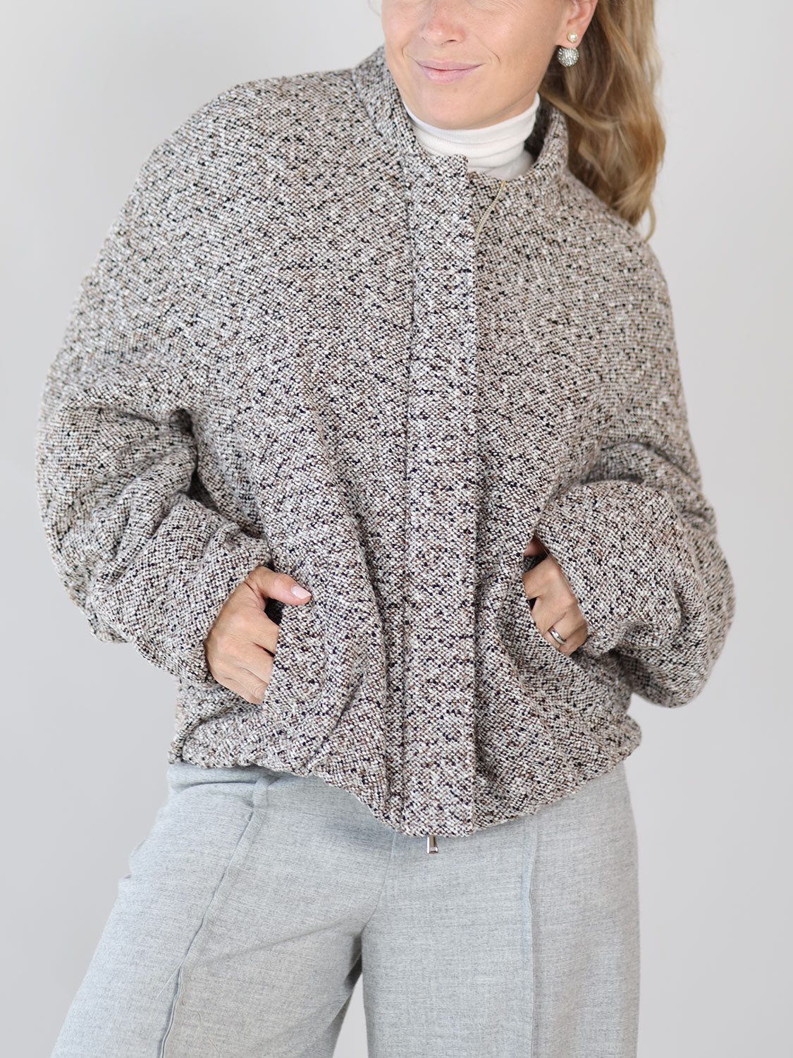 Jacke mit Broschen-Detail