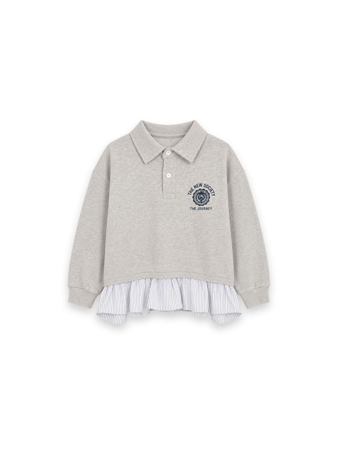 Pullover Kleid mit Streifen und Print