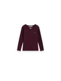 Tns Logo Pullover – Pullover mit feiner Rippstruktur und dezenter Logo-Stickerei