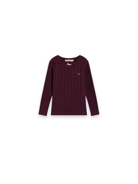 Tns Logo Pullover – Pullover with a fine ribbed texture and subtle logo embroidery