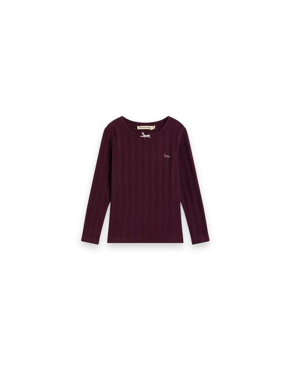 Tns Logo Pullover – Pullover mit feiner Rippstruktur und dezenter Logo-Stickerei