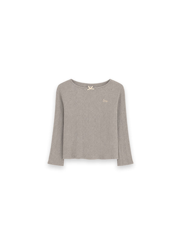 Tns Logo Pullover – Rippstrick mit Schleifendetail
