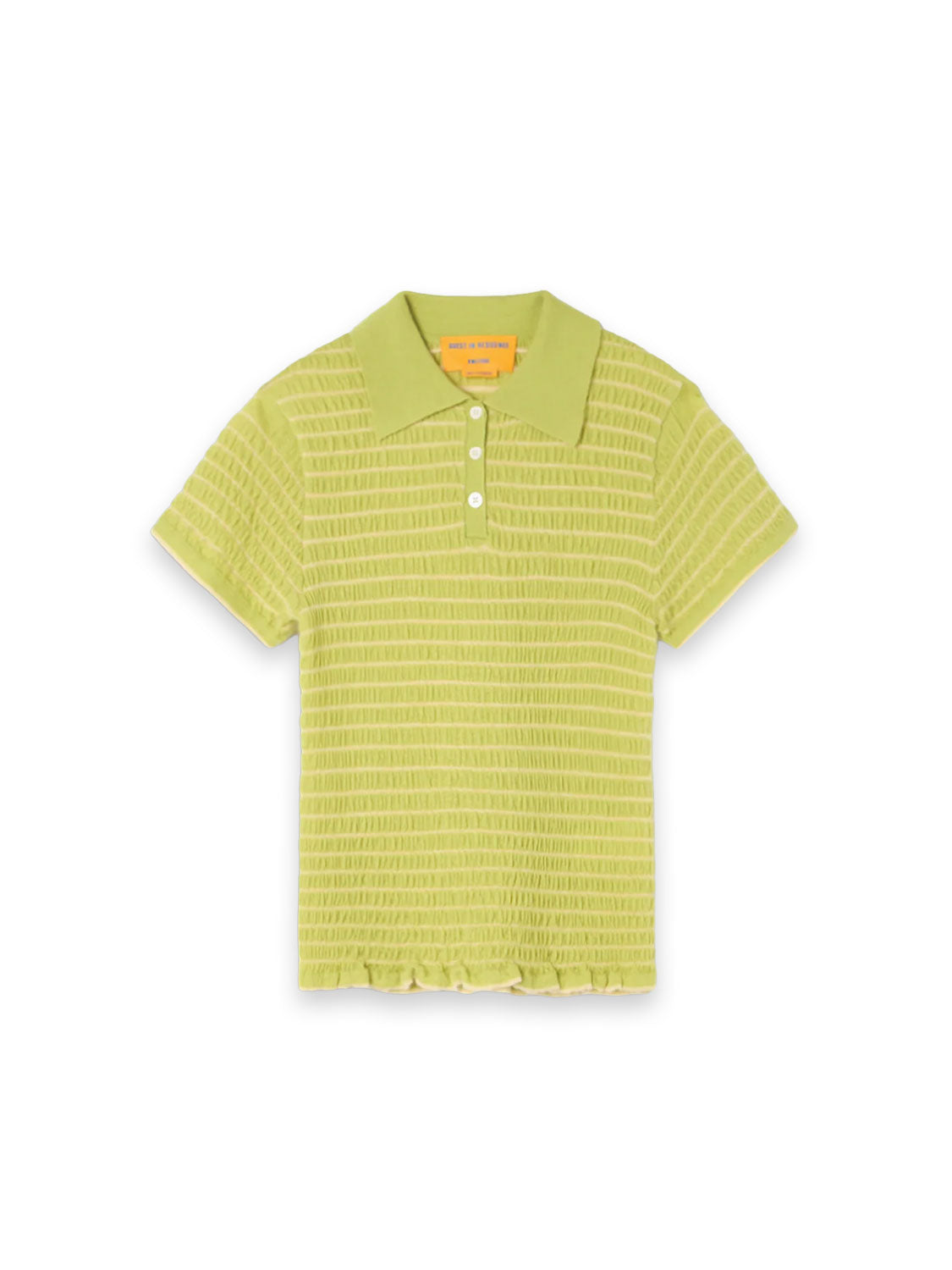 Smocked Polo T-Shirt mit Kragen