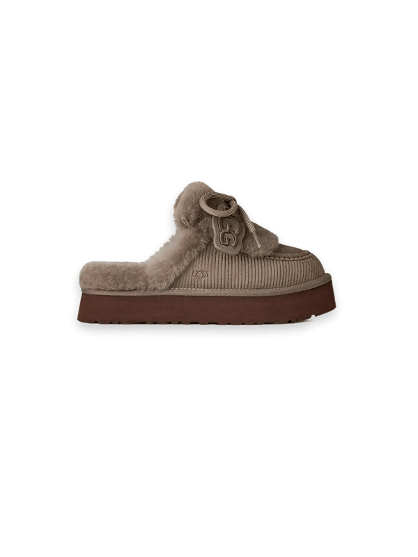 UGG Disquette Heritage Slippers aus Cord & Lammfell