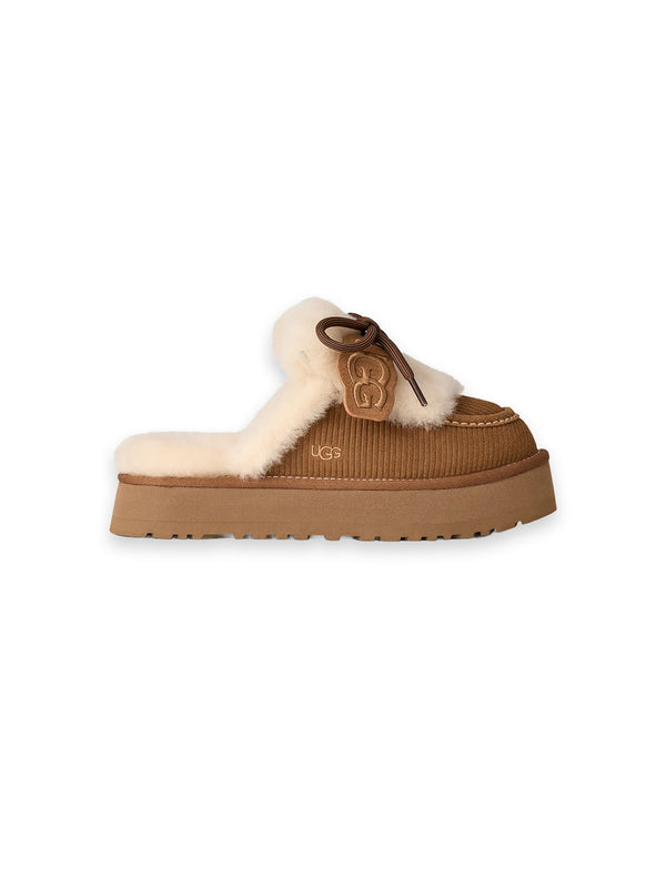 UGG Disquette Heritage Slippers aus Cord & Lammfell
