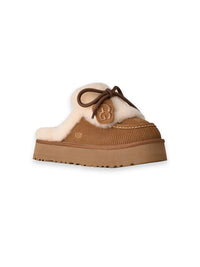 UGG Disquette Heritage Slippers aus Cord & Lammfell