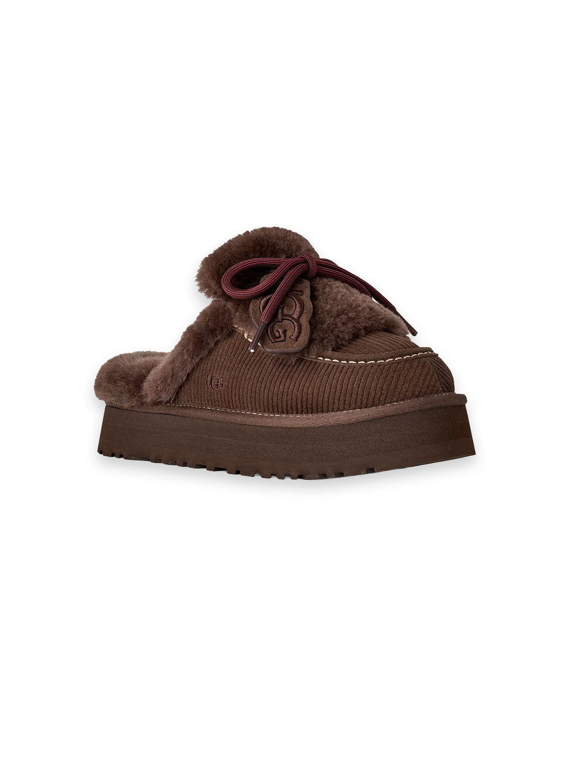 UGG Disquette Heritage Slippers aus Cord & Lammfell