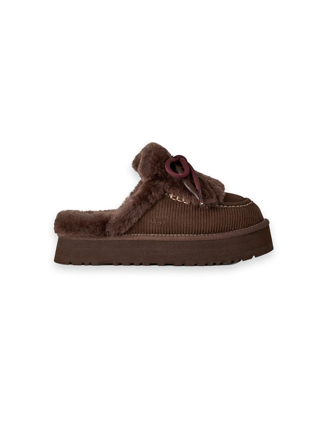 UGG Disquette Heritage Slippers aus Cord & Lammfell