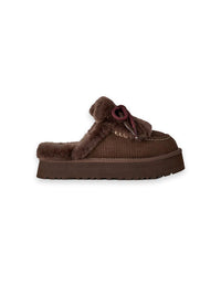 UGG Disquette Heritage Slippers aus Cord & Lammfell