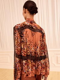 Vesela Seidenbluse mit Blumenprint und Schluppe