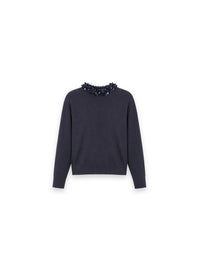 Amelia Pullover mit Paillettenkragen