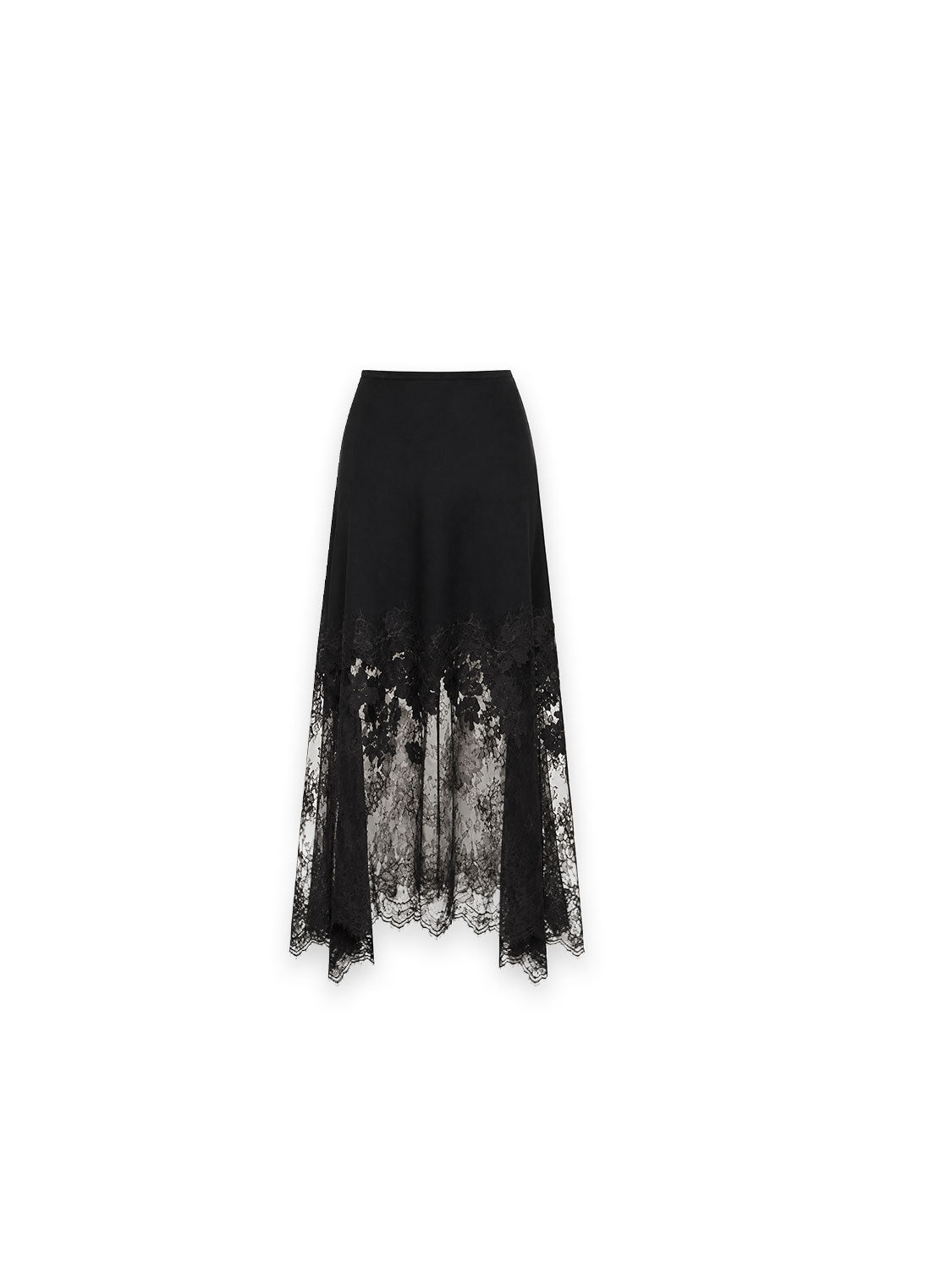 Josina Rock mit edler Spitze und transparentem Saum