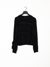 Demma – Woll-Strickpullover mit Rüschen