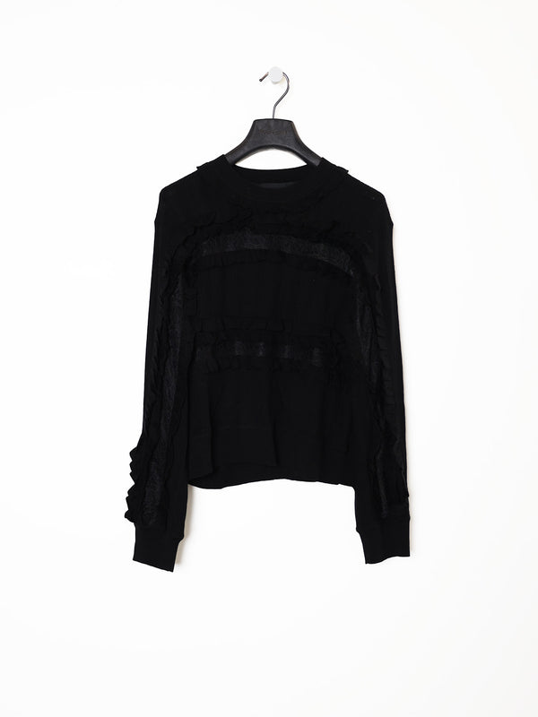 Demma – Woll-Strickpullover mit Rüschen