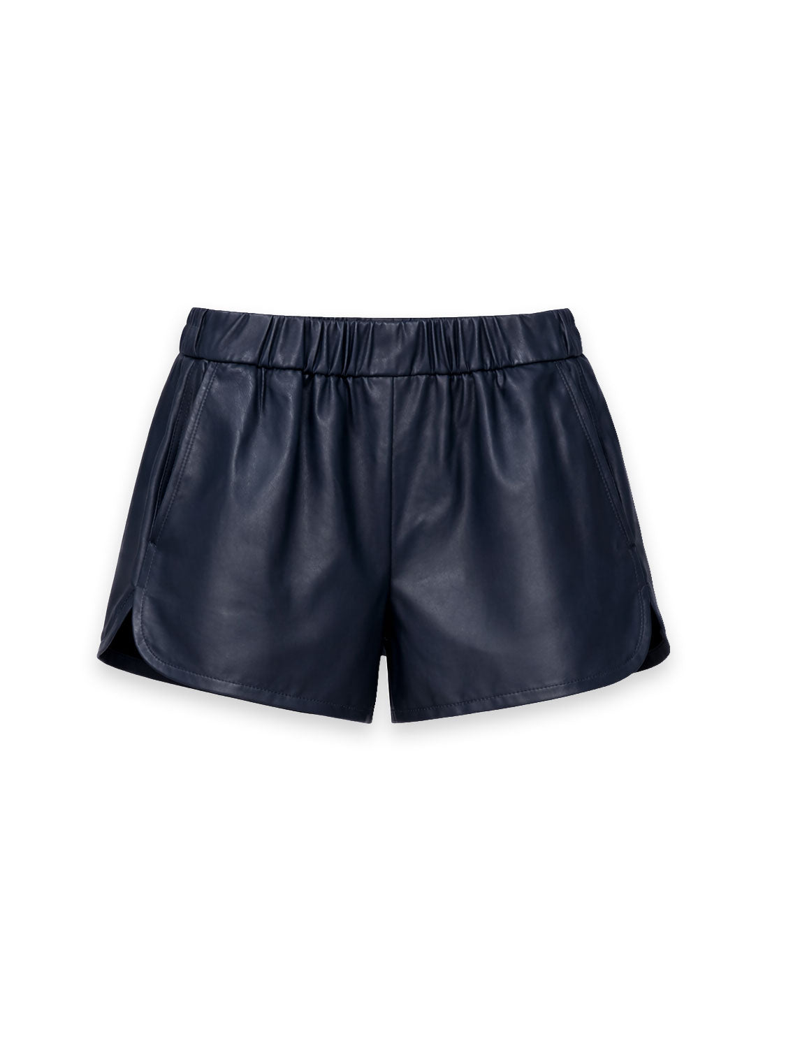 Puk Ledershorts mit sportivem Schnitt