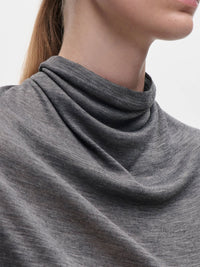 Draped Feinstrick-Rollkragenpullover