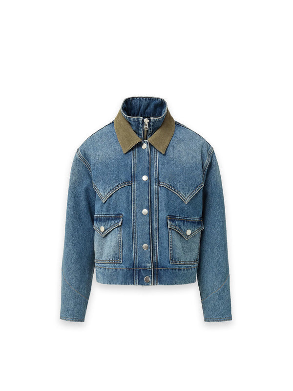 Wegner Jeansjacke – Denim-Look mit Cordkragen
