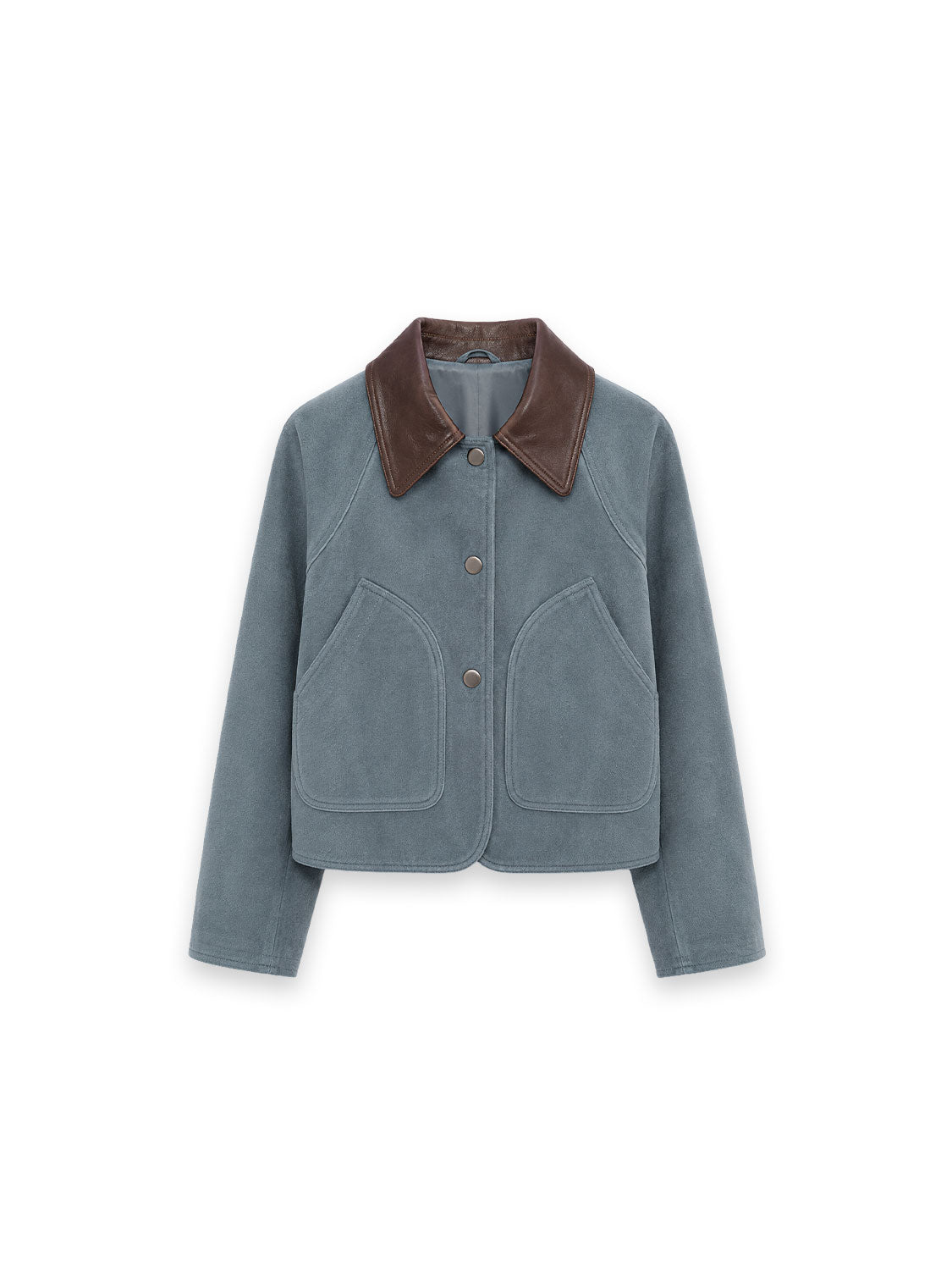 Walters Lederjacke mit Kontrastkragen