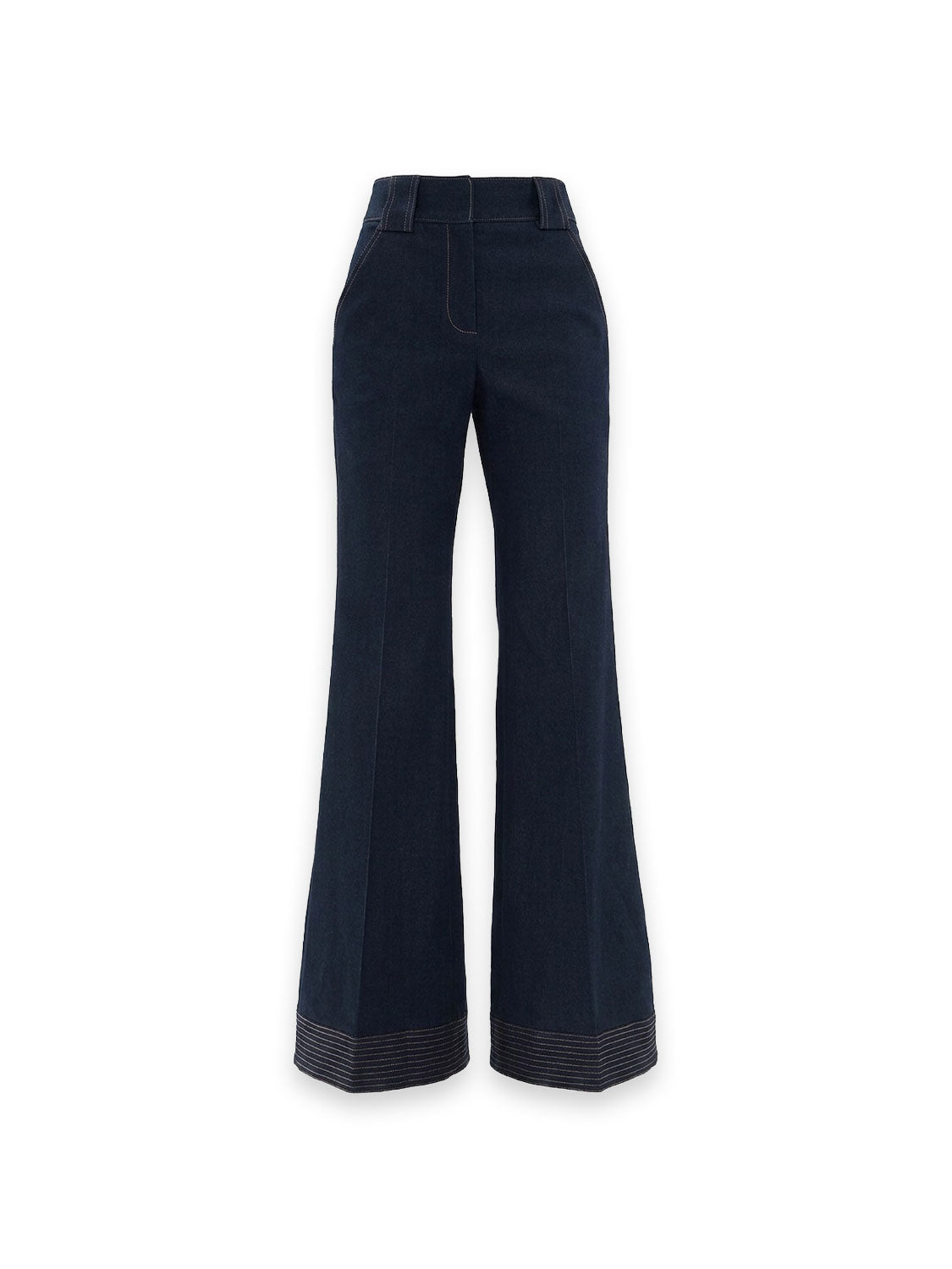 Lancelor Stretch-Denim-Hose – Flared Jeans mit Ziernähten