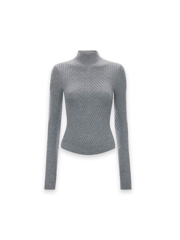 Georgia Pullover – Moderne Silhouette mit markanter Rib-Struktur
