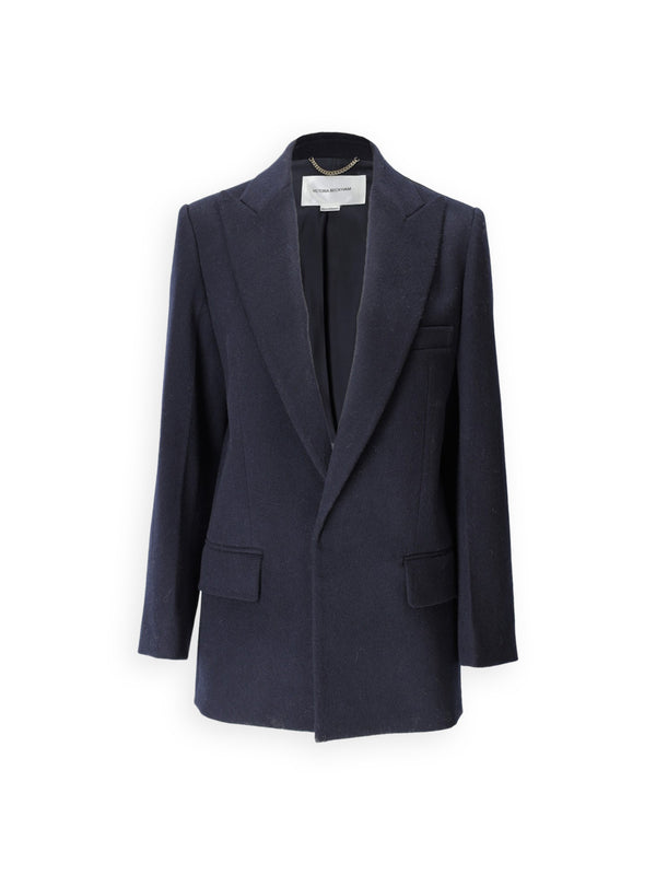 Peak Lapel – Ein-Knopf-Blazer aus Schurwolle