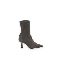 Spitze Stiefelette aus Veloursleder