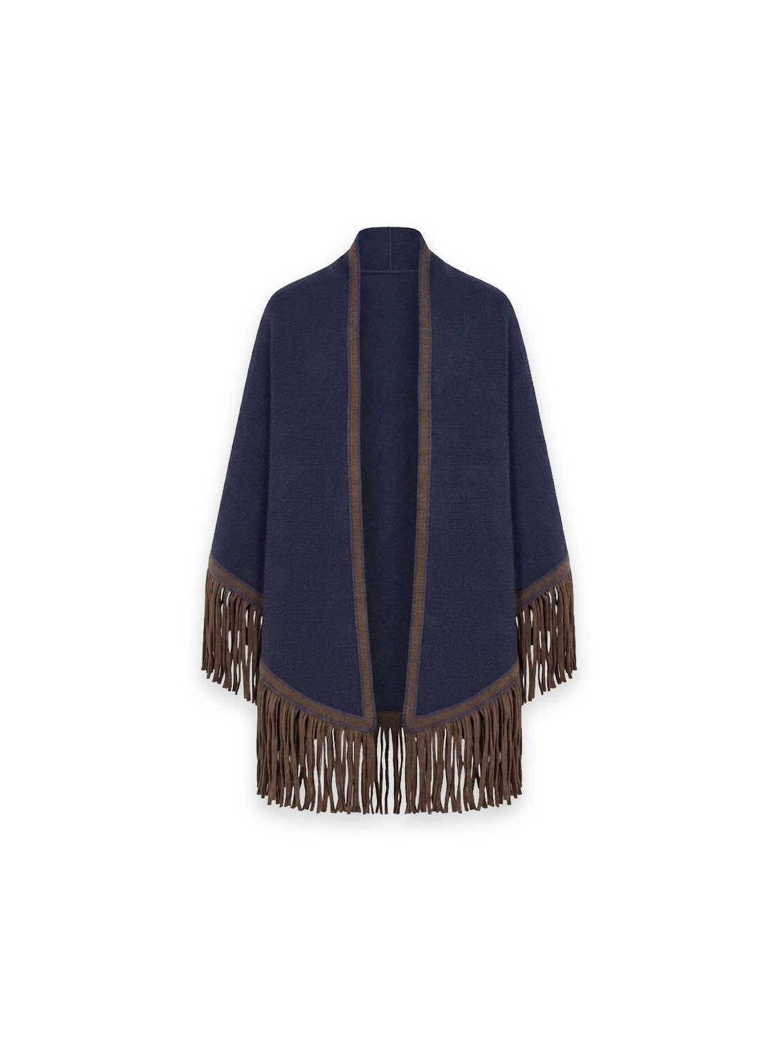 Triangolo Poncho mit Fransen