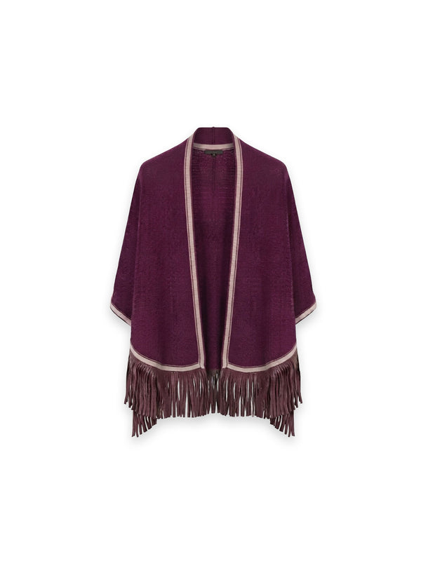 Triangolo Poncho mit Fransen