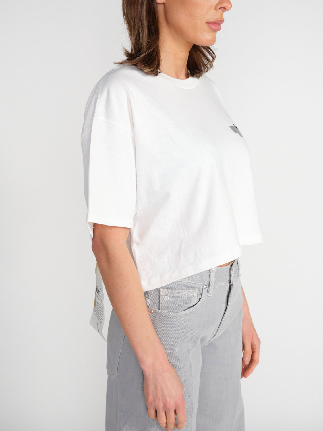 Cropped T-Shirt mit Muster