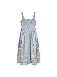 Villa - Midikleid mit Bordüre