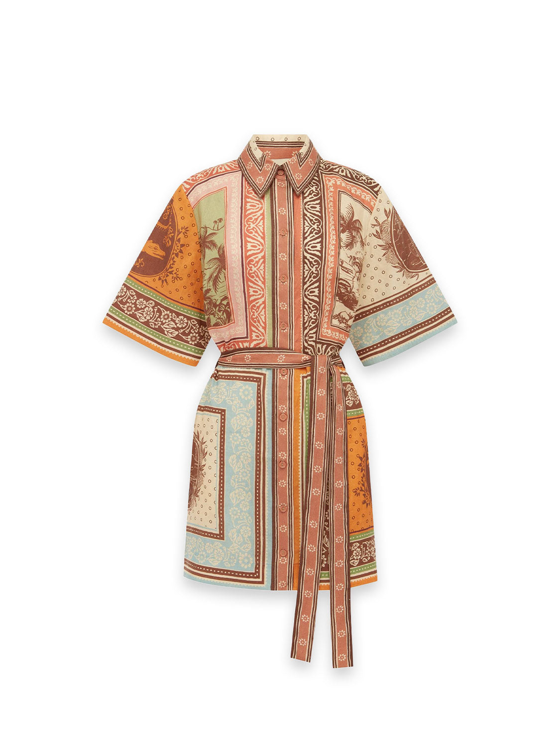 Palm Mirage - Baumwollkleid