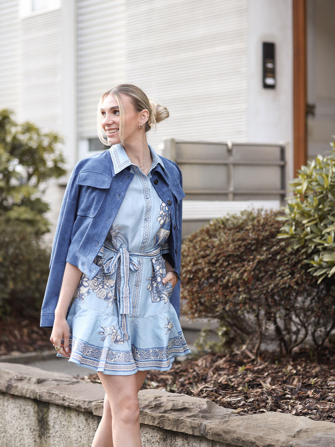 Villa Romantica – Minikleid aus Leinen und Viskose