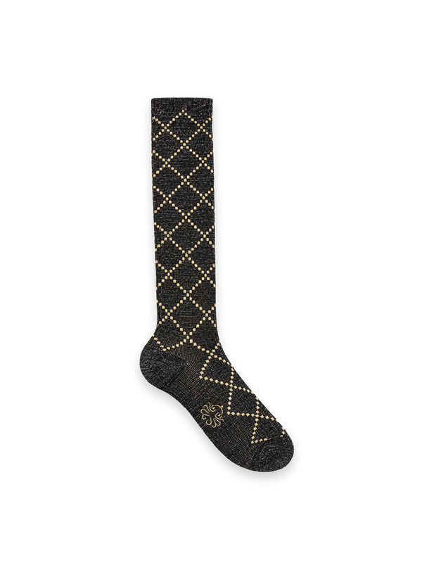 Check Donna - Kniehohe Socken