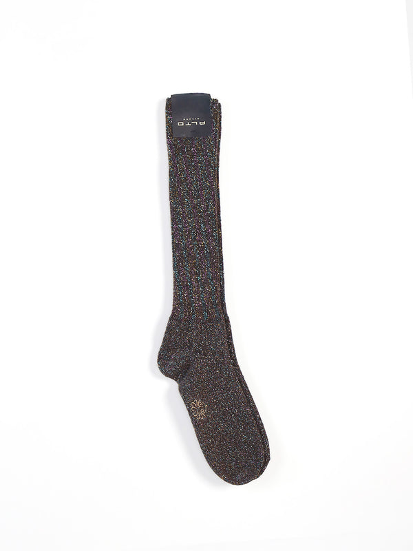 Paia –  Kniestrümpfe mit buntem Lurex